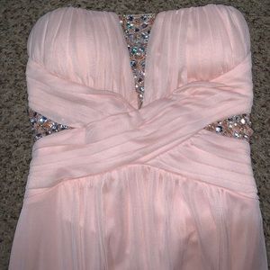 Long baby pink dress